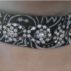 Elegant Black and Silver Choker Necklace